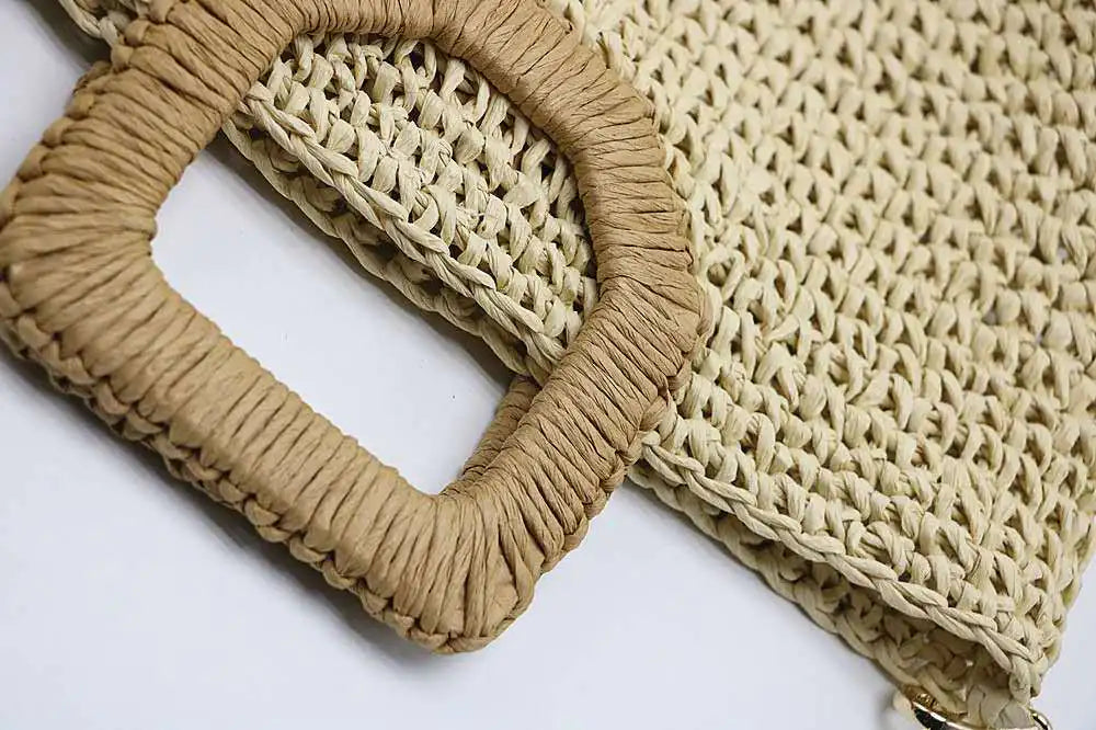 Straw bag, handheld or shoulder