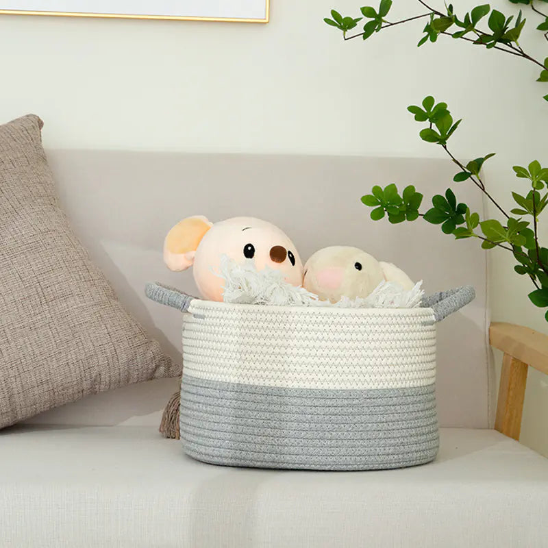 Cotton rope storage basket