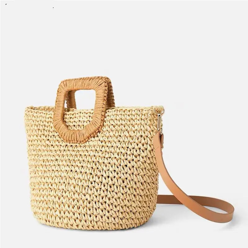 Straw bag, handheld or shoulder