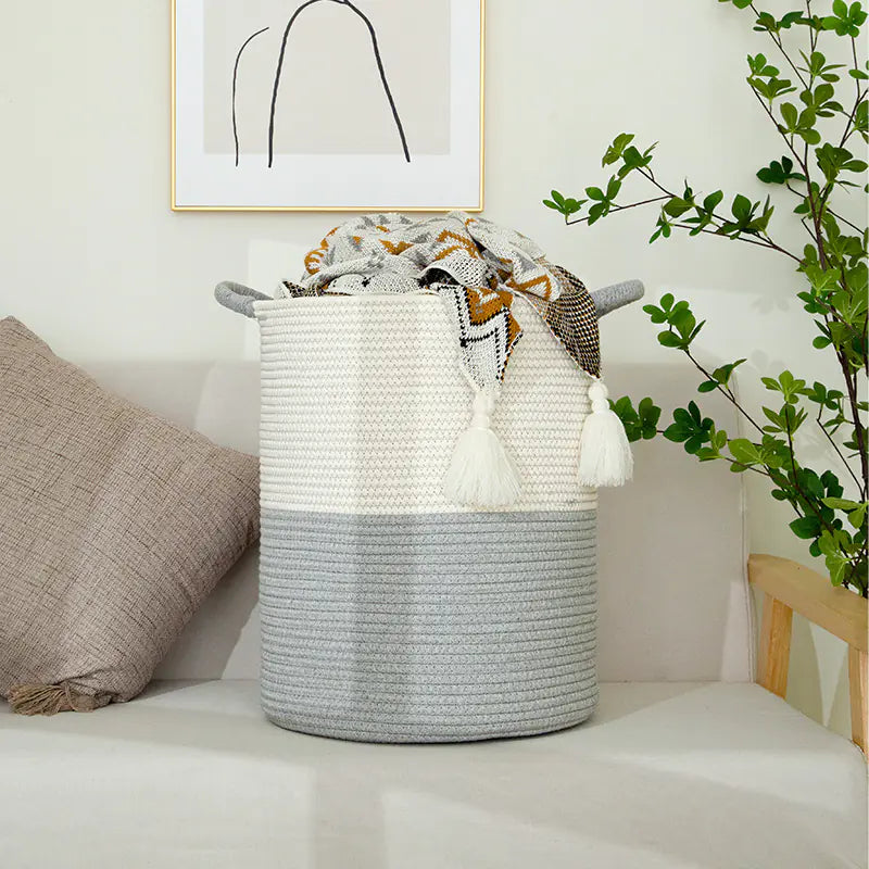 Cotton rope storage basket