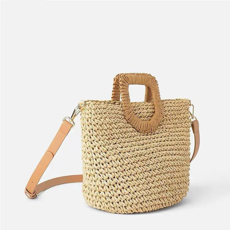 Straw bag, handheld or shoulder