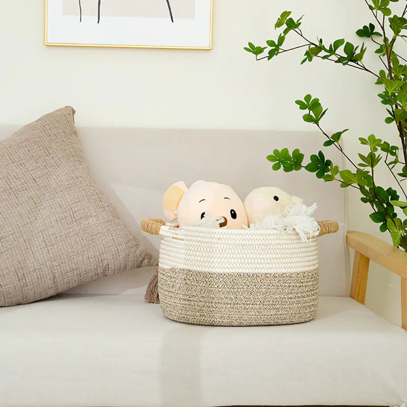 Cotton rope storage basket