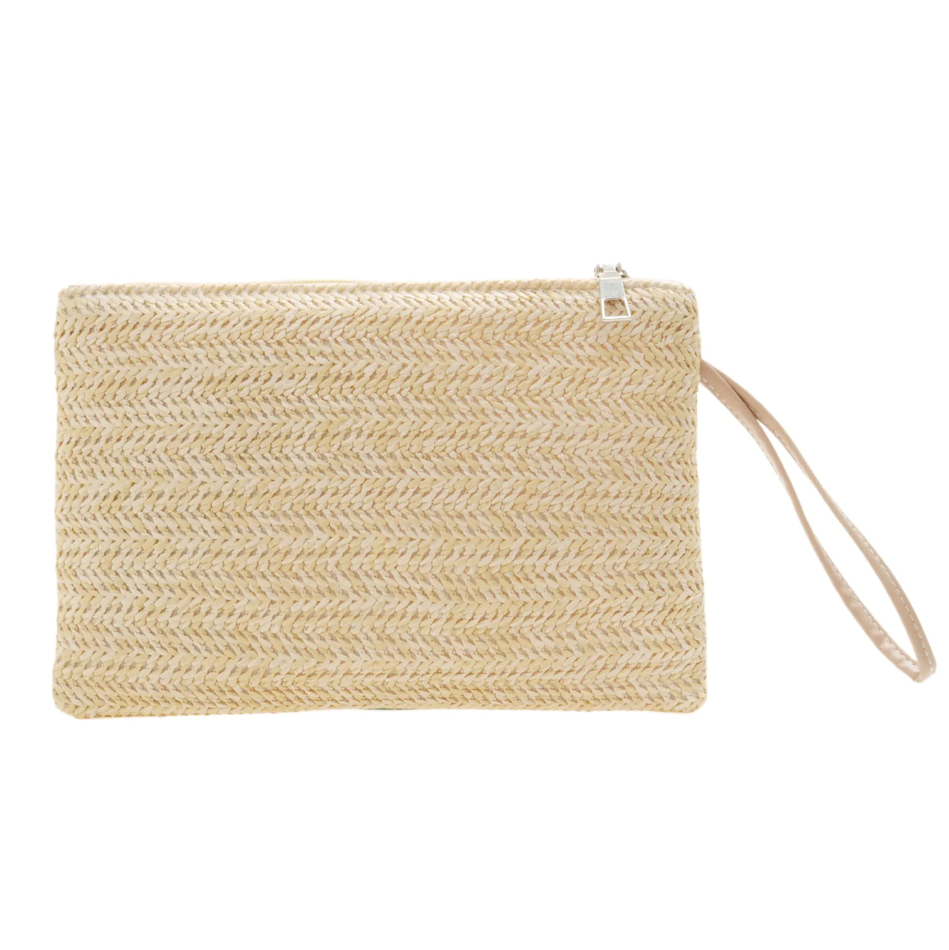 Straw clutch bag