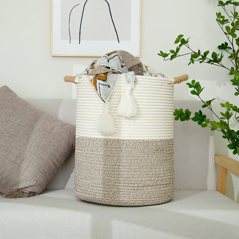 Cotton rope storage basket